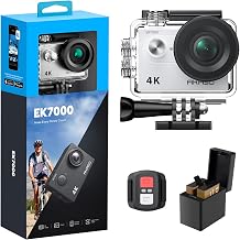 EK7000 4K30FPS 20MP WiFi Action Camera with EIS Ultra HD 131FT Waterproof Underwater Camera Remote Control 4X Zoom Support External Microphone