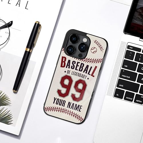 Miniatura 5 de Fundas personalizadas para teléfono con nombre de béisbol y número diseño moderno para iPhone 11121314ProMaxPlusminiXXsXr5678SE Samsung S20 S21 S22