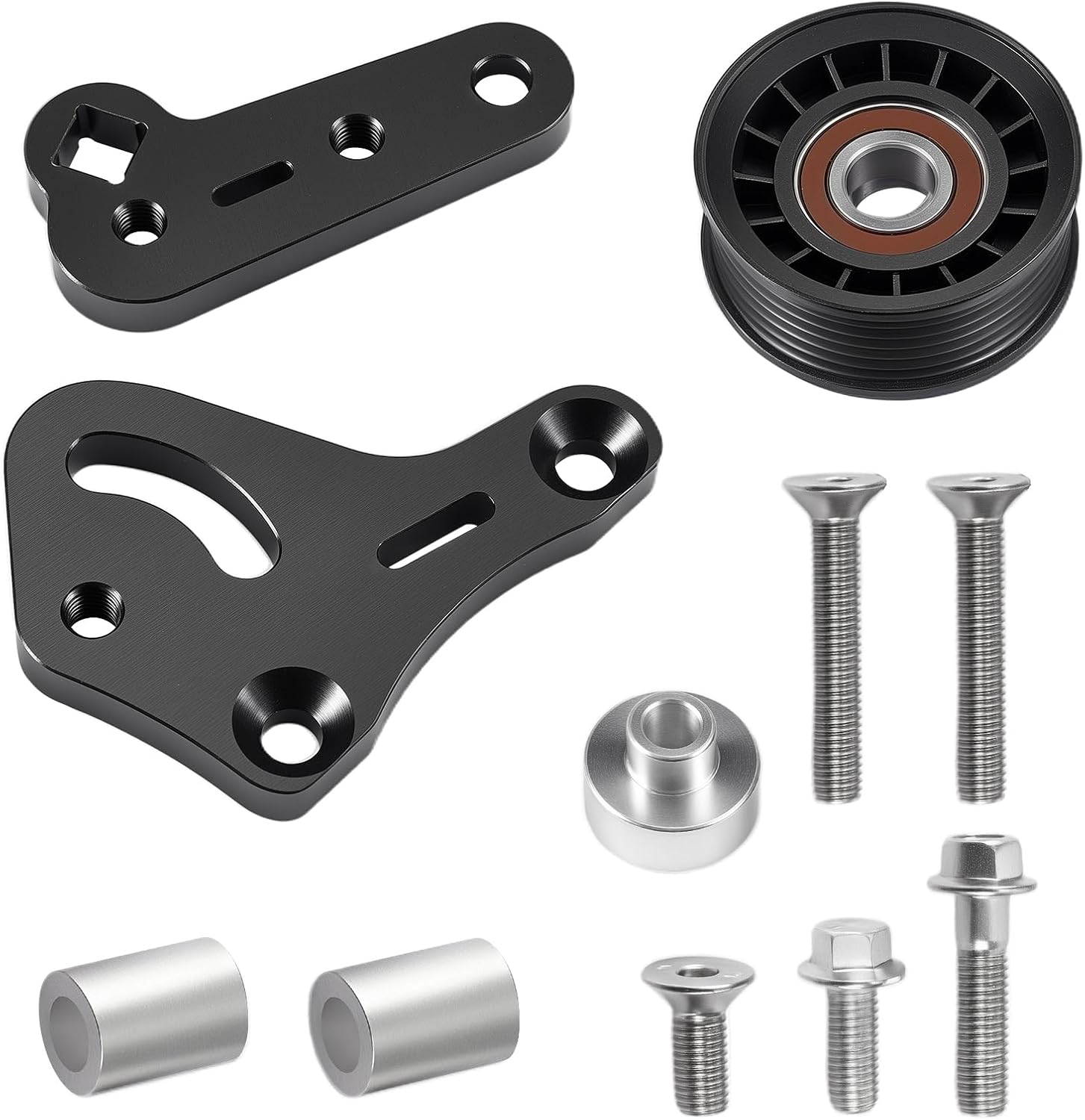 LS1 Manual Belt Tensioner w/Pulley Kit Aluminum Compatible with 1998 1999 2000 2001 2002 Camaro Z28 SS & Pontiac Firebird Formula Trans Am WS6 LS LS2 GTO
