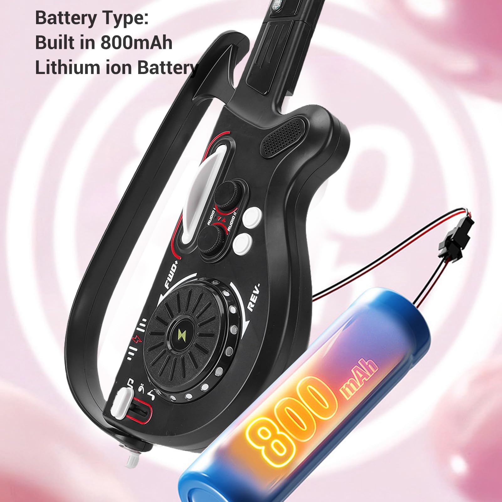 Chitarra Giocattolo Senza Corde Bluetooth per Bambini Strumento Musicale Educativo Dal Design Innovativo per la Prima Espressione Artistica Chitarra Giocattolo per Bambini Plastica 27,6 X
