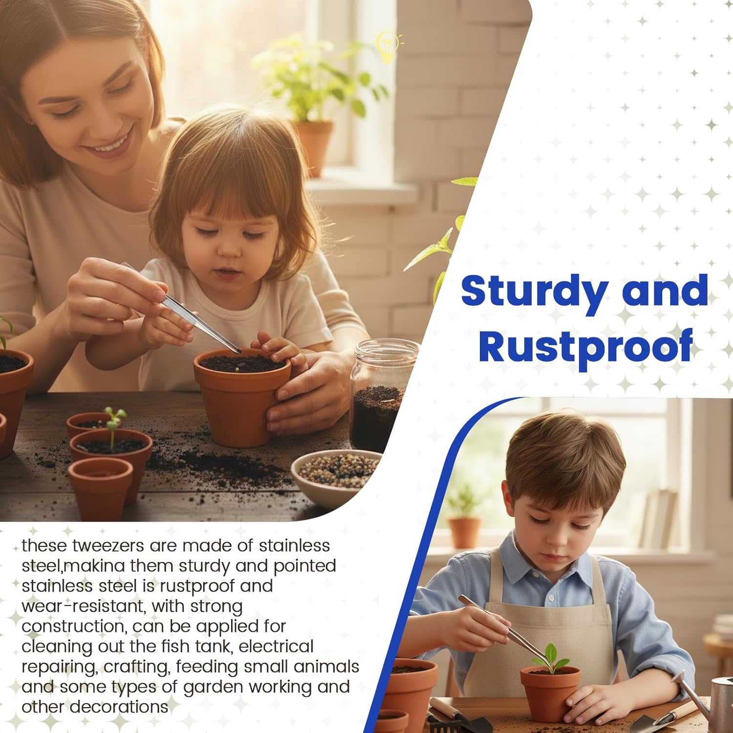 30 Pcs Stainless Steel Tweezers, Curved Serrated Tip Multipurpose Forceps, Crafting Sewing Machine Tweezers Bulk, Silver