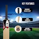 WHACKK Junior Cricket Bat Size 5 Ivory | Lightweight Kashmir Willow Style Bat for Kids Age 8-11 | Tennis Ball Cricket Bat for Boys & Girls Practice gallery image