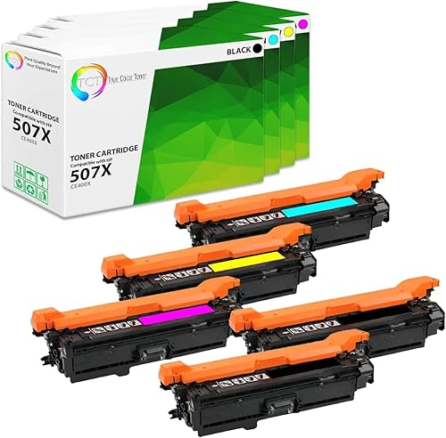 TCT 507X 507A - Cartucho de tóner compatible con HP 507X 507A CE400X CE401A CE402A CE403A, compatible con impresoras HP Laserjet Enterprise M551