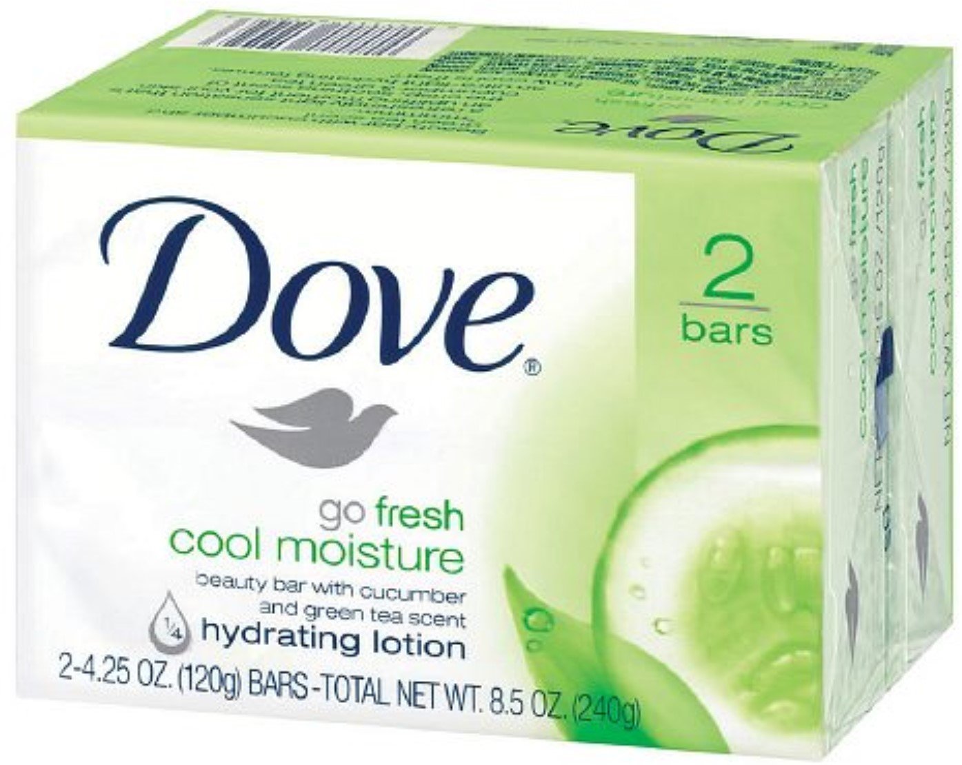 Dove Bar Go Fresh Cool Moistur 2x4.25oz