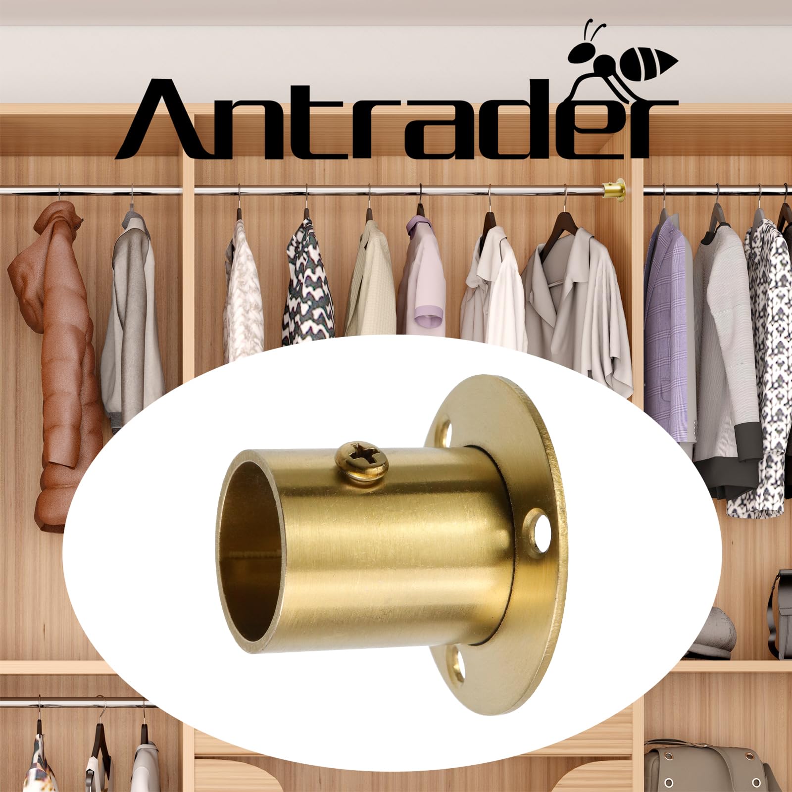 Penderie Métal Tige de Équerre Support De Bride De 25mm De Dia Argent 4Pcs