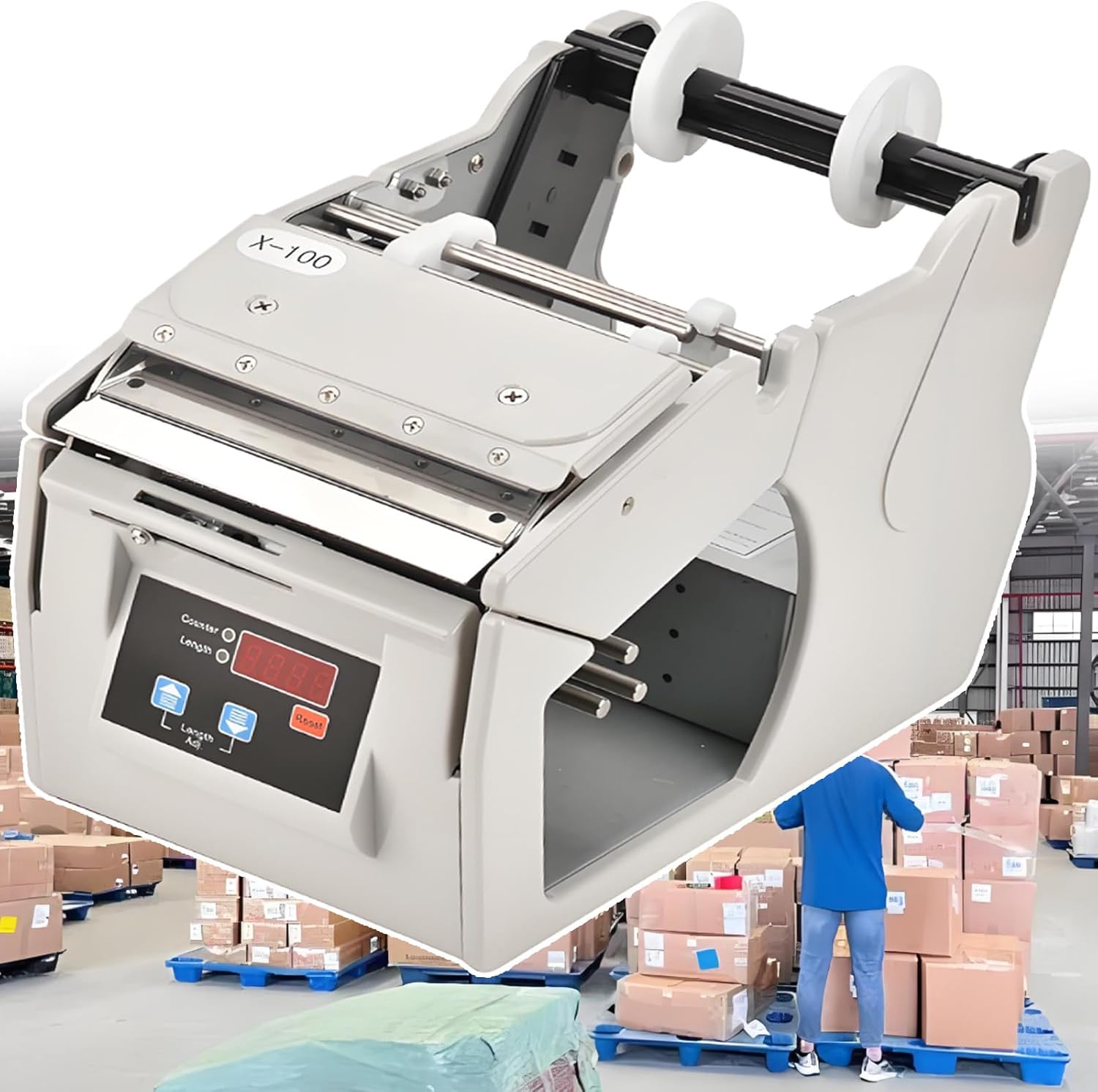 High-Speed Anti-Wrinkle Automatic Label Dispenser: Professional Grade 130mm/S Performance, 5-180mm Width Range, 25-75mm Core Size, for Perfect Flat Label Placement 180MM