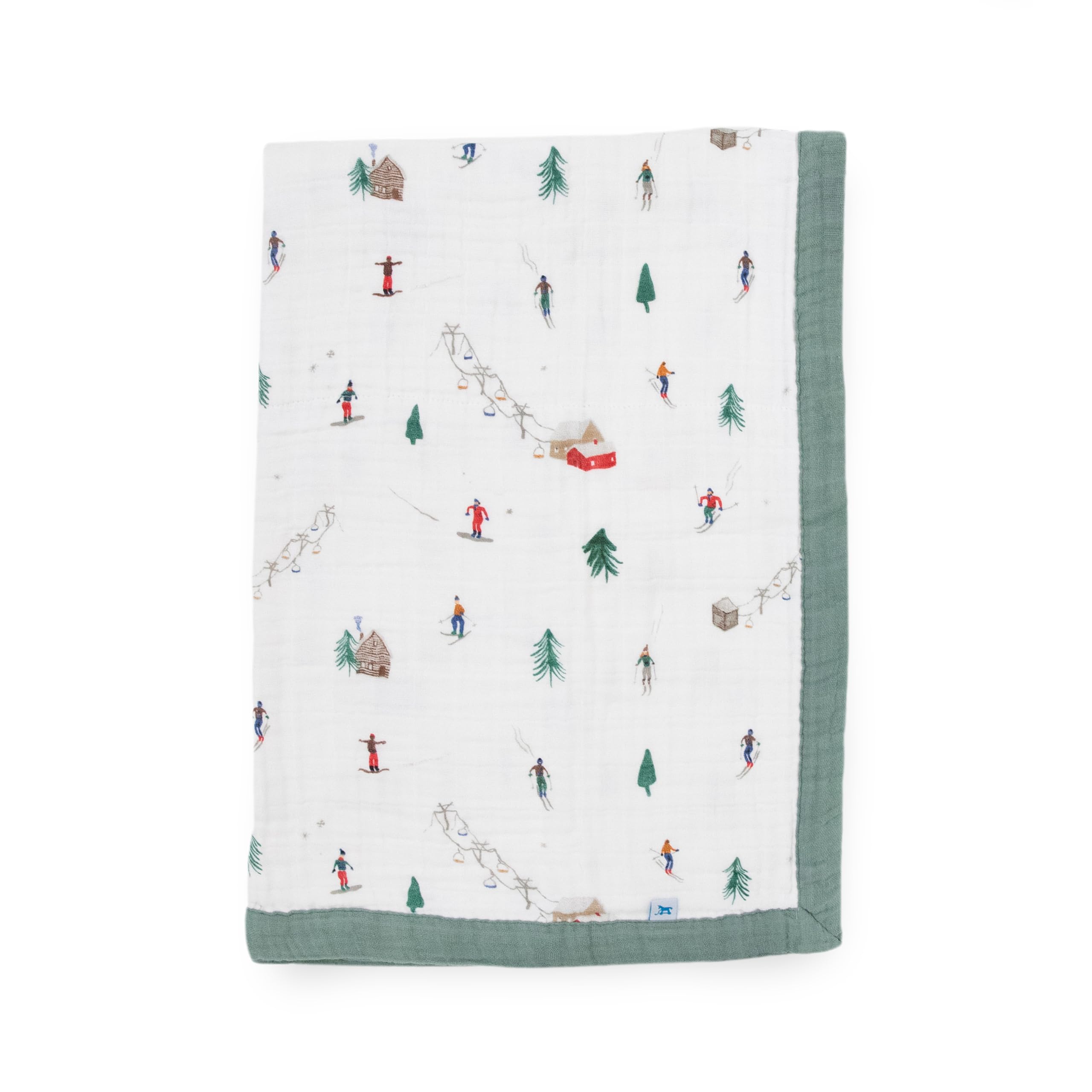 Little Unicorn Newborn Receiving Quilt | Ultra- Soft, Multi-Layered Muslin Fabric | Gift for Newborns &amp; on-The-go (Powder Party)