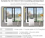 Portable Air Conditioner Window Vent Kit 26-62" Adjustable with Universal 5.0/5.9" Coupler Filter Screen 2 Weather Strippings for LG Portable AC Vertical/Horizontal Sliding Window Seal Kit