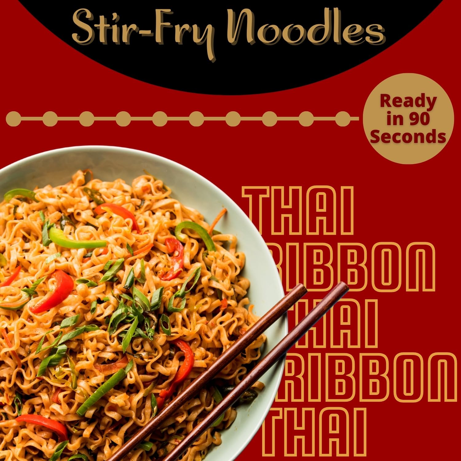 Ka-Me Thai Ribbon Stir Fry Noodles - 14.2 Oz (Pack of 6)