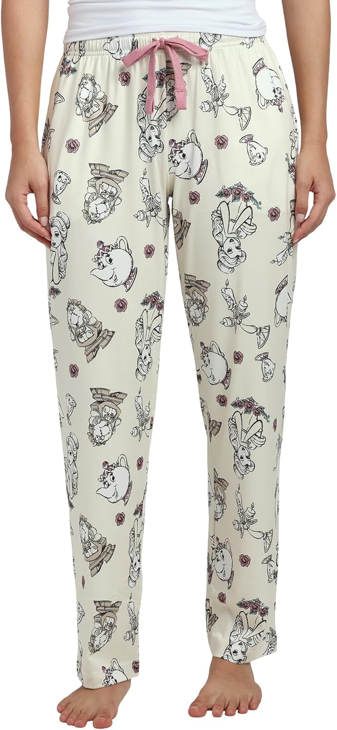 Bioworld Disney's Beauty & the Beast All-Over Print Women's Sleep Pajama Pants