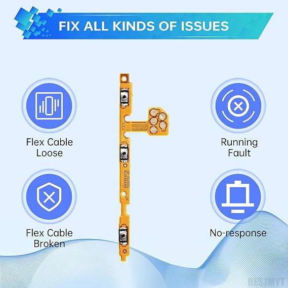 for Samsung Galaxy A42 5G A02 A32 Power Volume Button Replacement | Flexible Cable Side Button On Off Switch Control Flex Cable Connector Repair Parts for SM-A426U SM-A022F SM-A325F