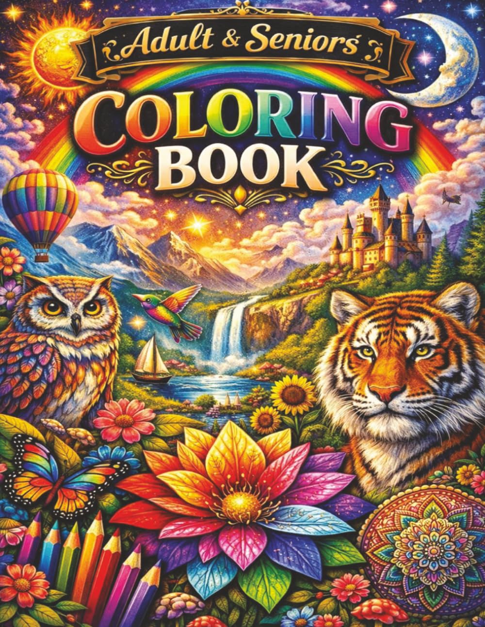 Peaceful Coloring for Seniors: Simple, Bold, and Stress-Free Coloring Pages with Gentle Animals and Calm Nature Scenes Designed for Relaxation, Arthritis-Friendly, and Easy Coloring