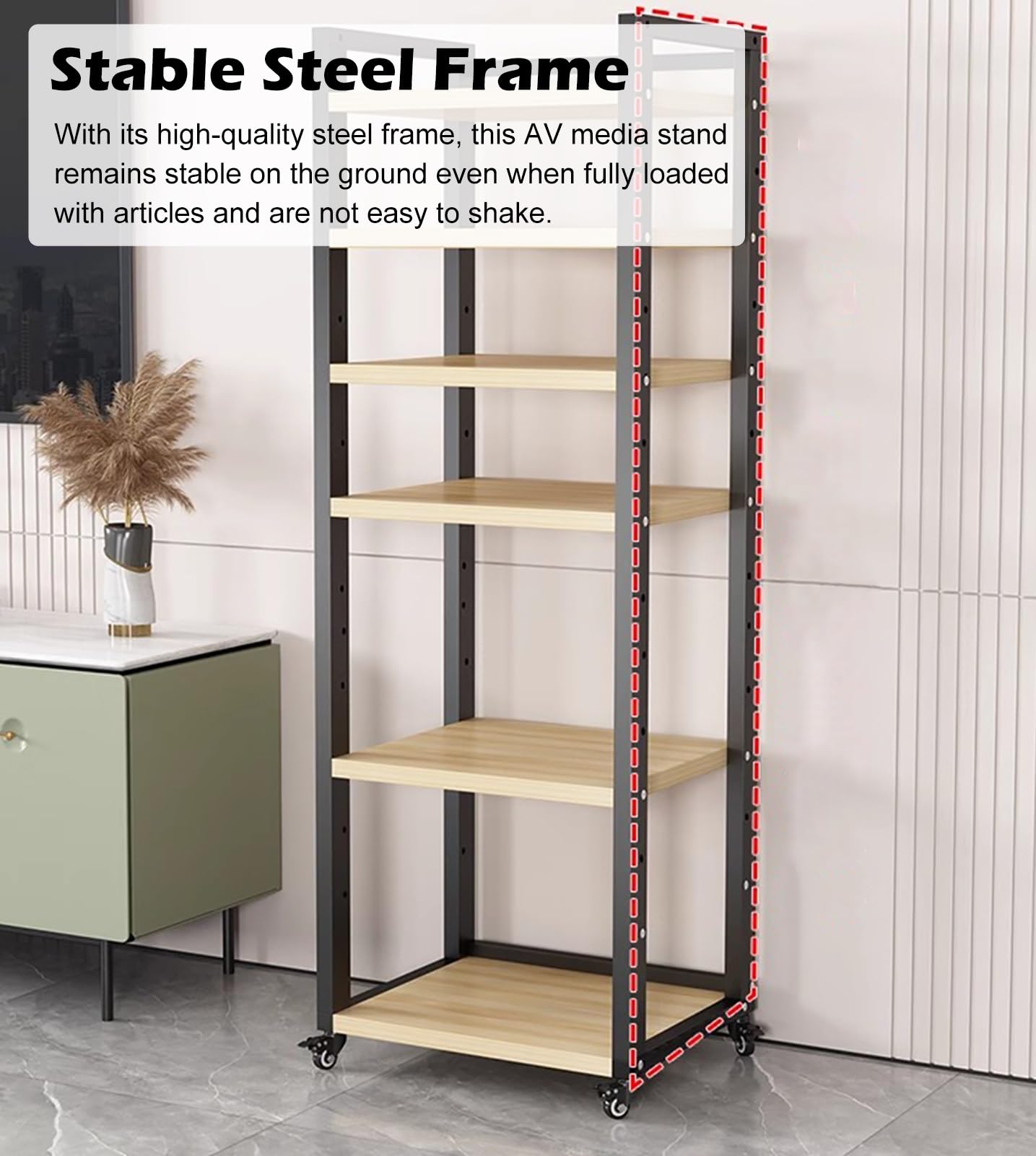 porta-DVD, Rack stereo AV con ruote