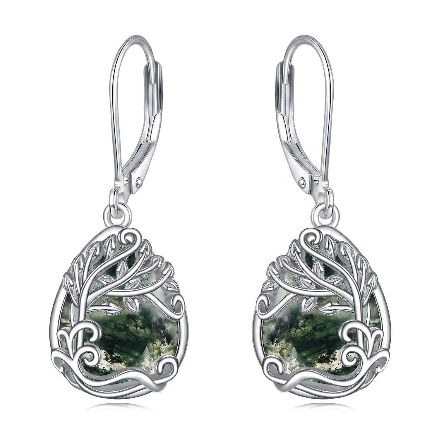 Teardrop Tree of Life/Filigree Earrings for Women Dangle Leverback Earrings Jewelry Gift Anniversary For Her