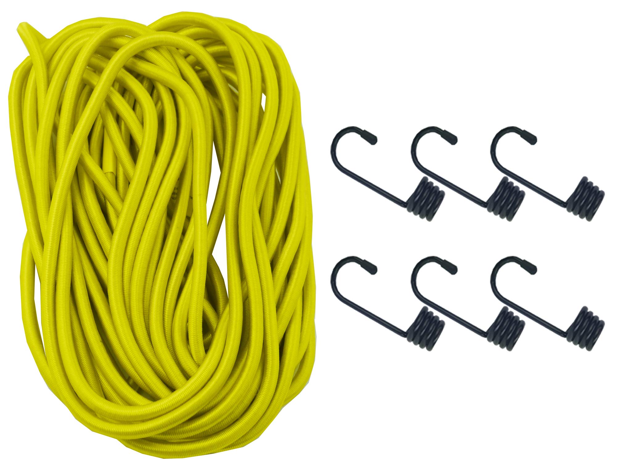 Savage Island Heavy Duty 8mm Bungee Cord Elastic Tie Down Straps Rope With 6 Hooks