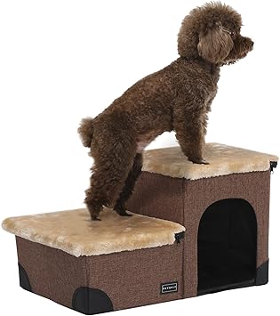 Amazon Petsfit 犬用ステップ ペット用階段 犬猫用品 踏み台 組立式ステップ ドッグステップ 収納型ペットステップ 安全 2段 3段 収納便利 Petsfit ステップ 通販