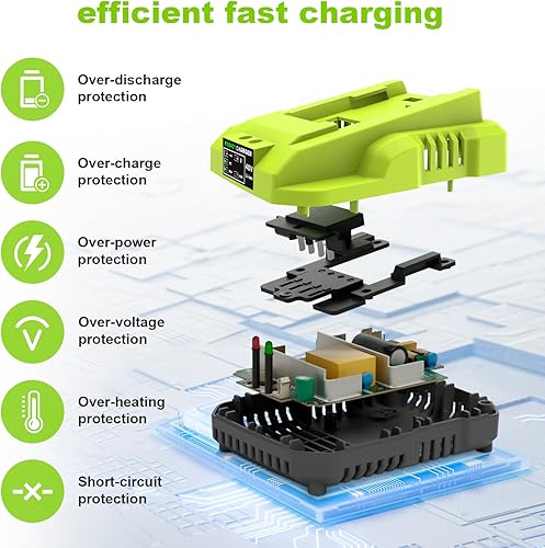 Miniatura 6 de Amityke Batería y cargador de 4000 mAh y 40 V compatibles con batería Ryobi de 40 voltios de repuesto para batería Ryobi de 40 V