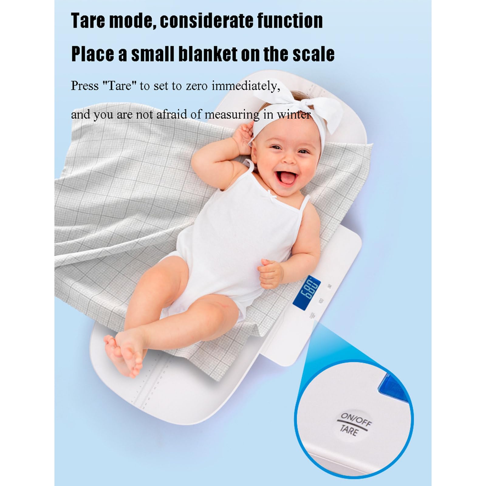 Bilancia per la misurazione del peso sano del bambino Bilancia elettronica a doppio uso per madre e bambino staccabile da 60 cm