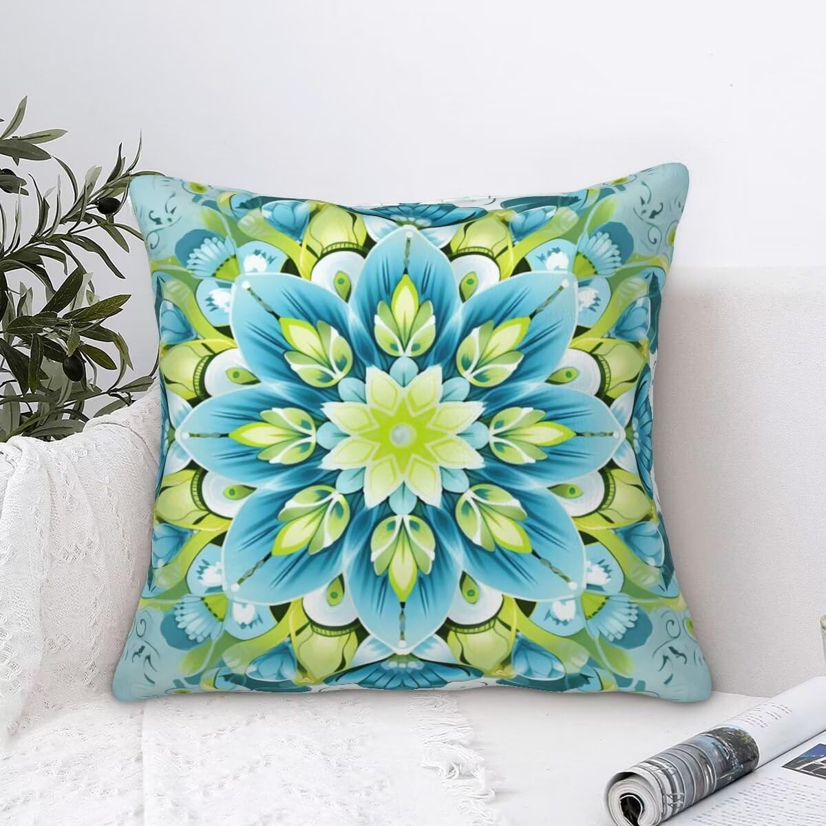 Federe Cuscini Divano 65x65 cm Set di 2 in Velluto Copricuscini Divano, Federe Cuscini Boemia Decorativi Cuscini per Divano, Federe Cuscino Divano per Soggiorno, Camera da Letto Room Decor -TR314