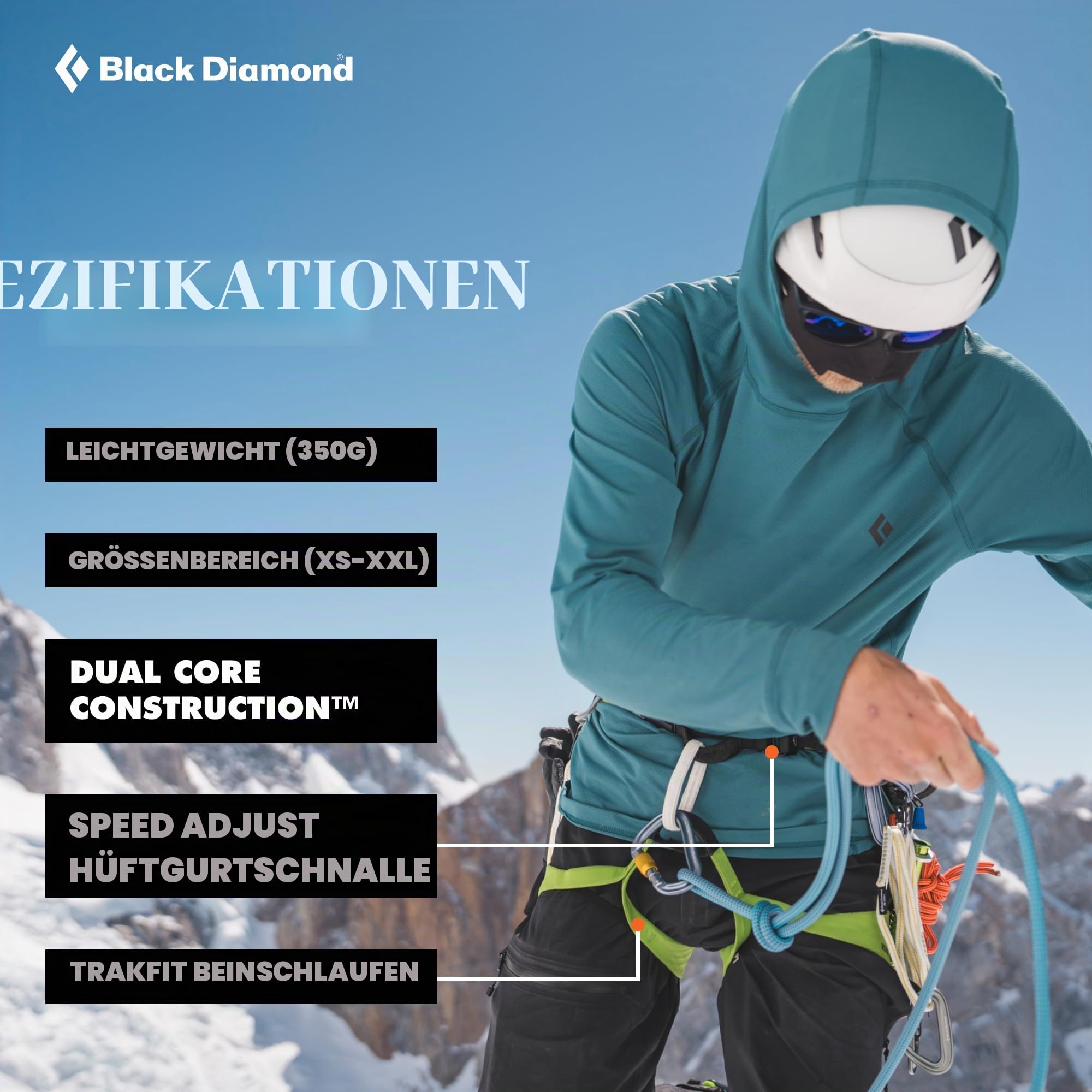 Black Diamond Herren M Momentum Harness Black Diamond (1er Pack)