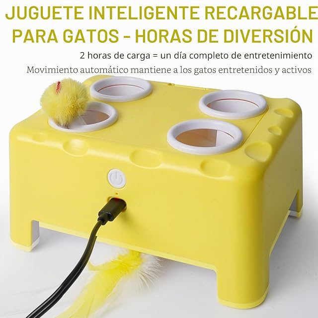 Foto 6 de 7 de Corpower Juguete Interactivo para Gatos Autónomo, Juguete Gato 2 en 1 Inteligente