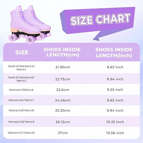 Miniatura 35 de Nattork Patines de ruedas para mujeres, diversión al aire libre, patines de moda para hombres, niñas y niños, rosa, morado, azul, verde azulado