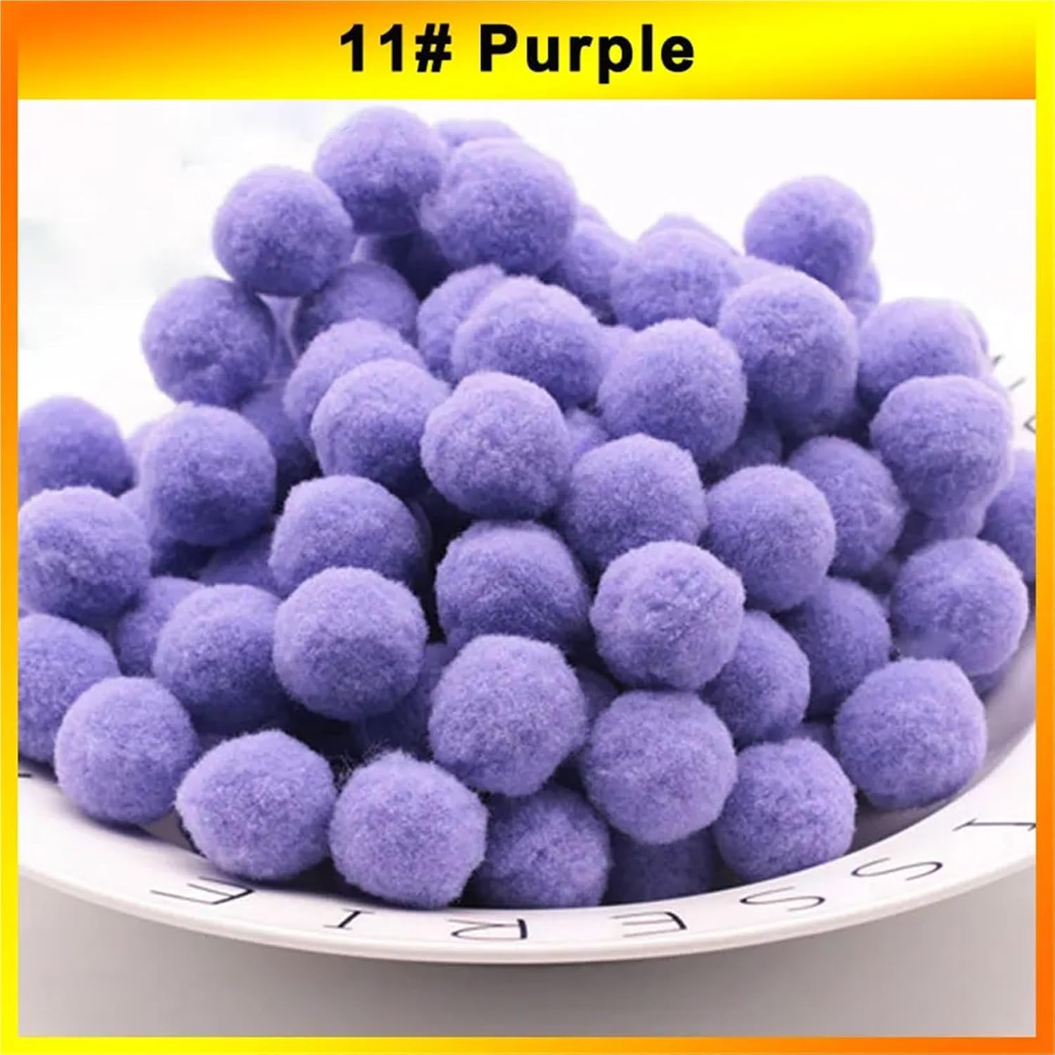 Wool Felt Balls 300-3000Pcs Multicolor Pompoms Fur Balls Glitter Fluffy Pom Poms Elasticity Pom Soft for DIY Crafts 8/10/15/20/25/30mm for Crafts(11 Purple,15mm 1000Pcs)