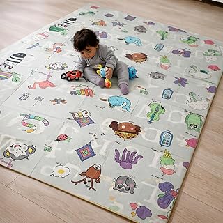 CAREIT Extra Large Baby Play Mat 6.5x5 Feet, Reversible Foldable Crawling Mat, BPA Free Waterproof Floor Play Mat for Kids...