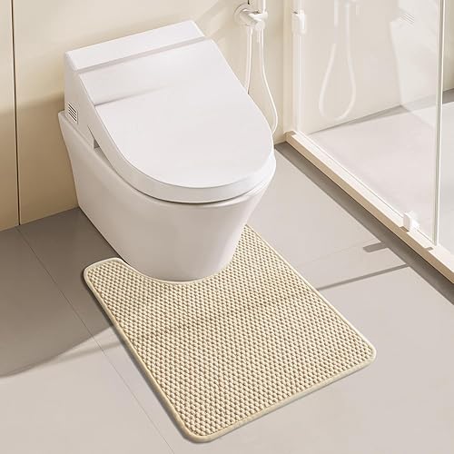 Miniatura 10 de Alfombras de baño de chenilla, antideslizantes, absorbentes, de secado rápido, delgadas, lavables, para suelo de baño, ducha, fregadero