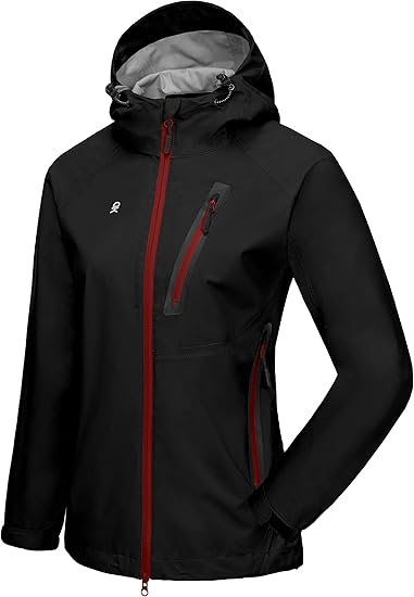 Little Donkey Andy Womens Waterproof Rain Jacket Lightweight Outdoor Windbreaker Rain Coat Shell for Hiking, Travel