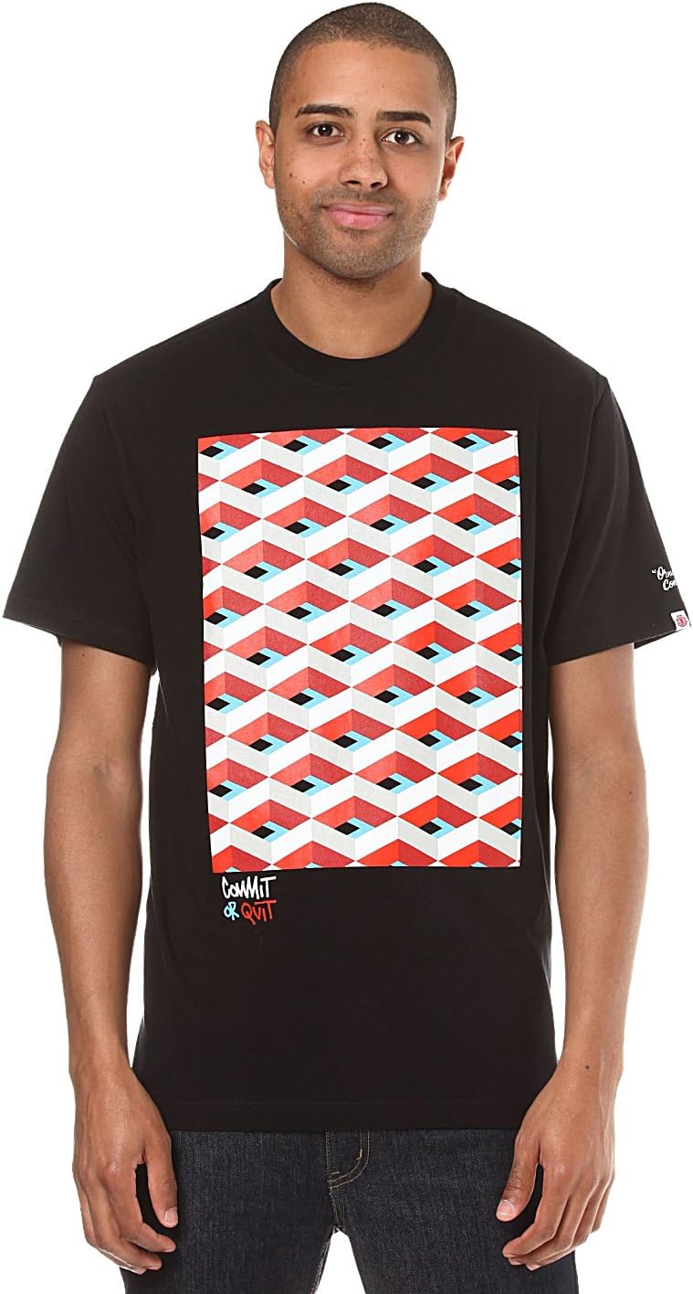 Element Commit Block Short Sleeve T-Shirt in Flint Black (X Large)