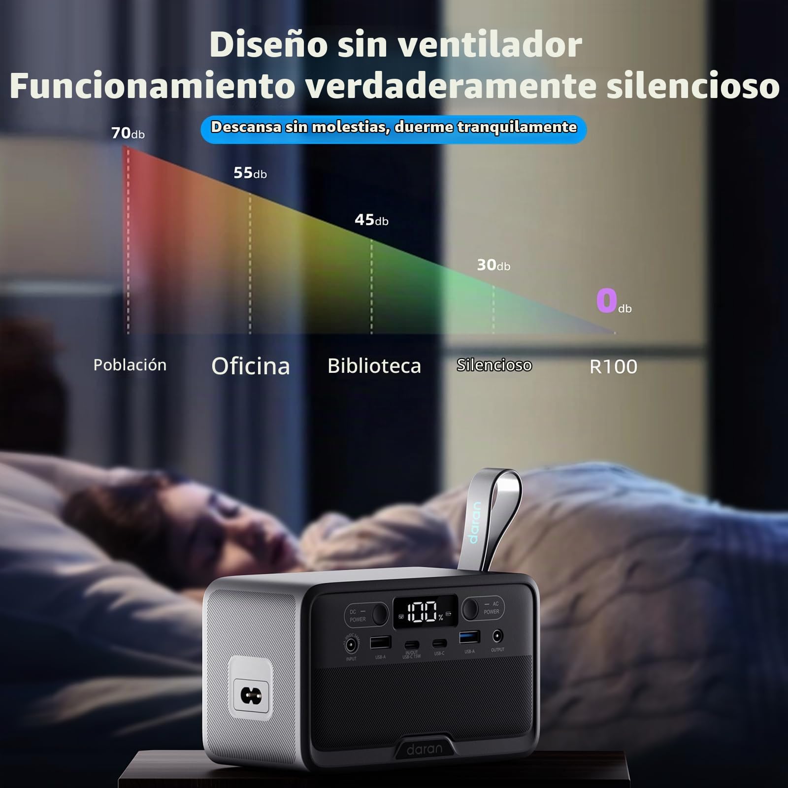 Estación de energía portátil 89,6 Wh batería LiFePO4, power bank solar 100 W pico, cargador con toma de corriente y carga rápida PD para hogar, camping y actividades al aire libre (gris)