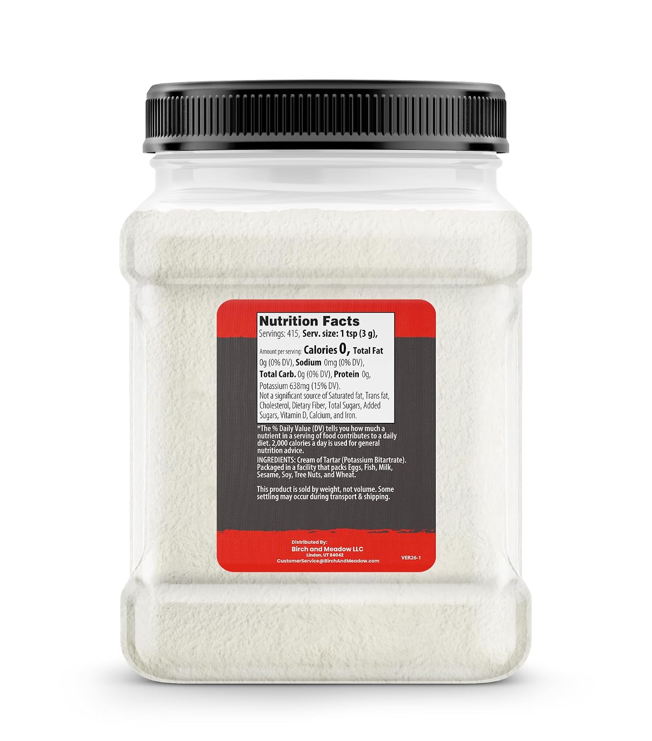 Birch & Meadow Cream of Tartar, 2.75 lb, Baking Ingredient, Stabilizer