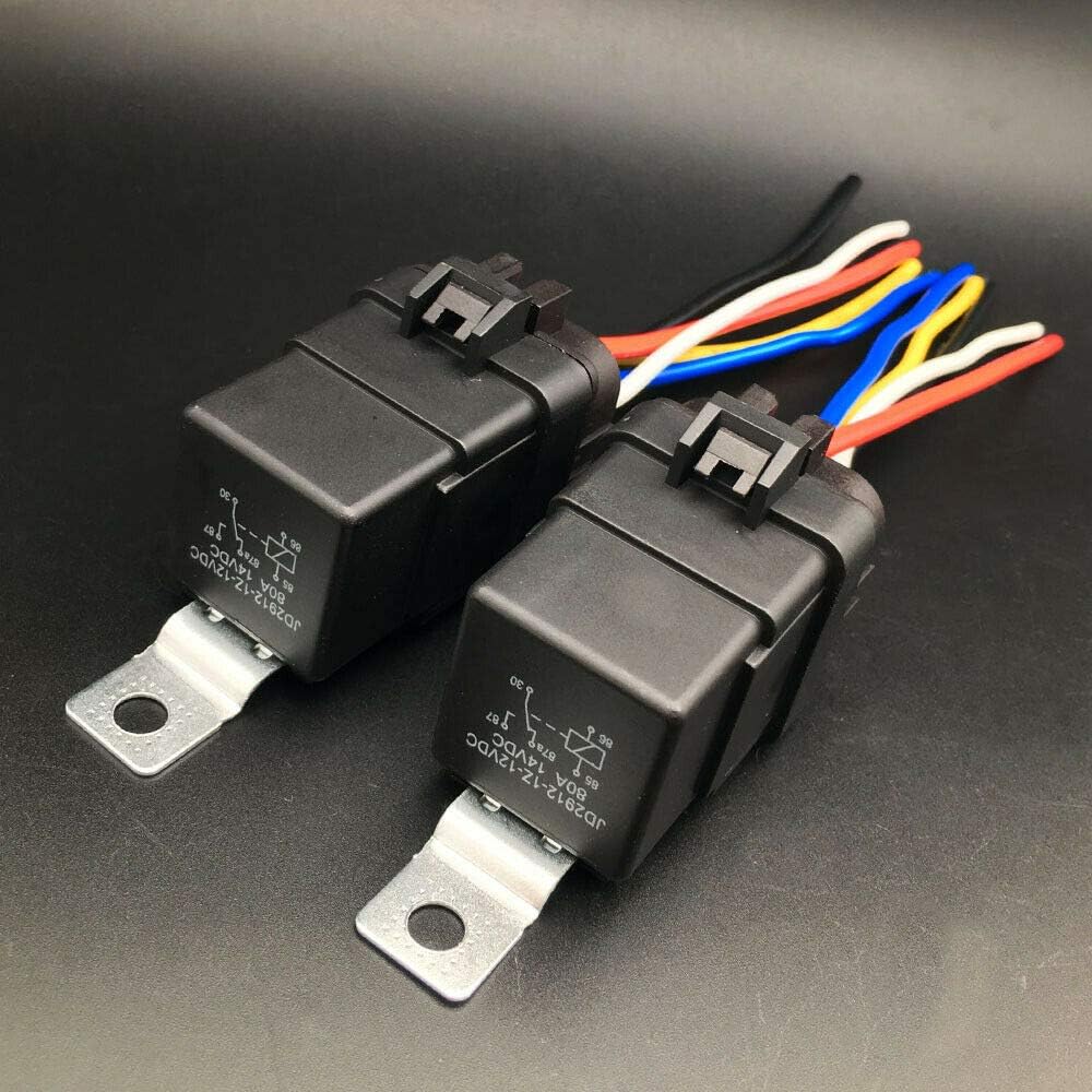 New 2 PCS New Trim & Tilt Relay Plug Socket Cook Mfg 7493 12V 80-amp P/N 119-7493