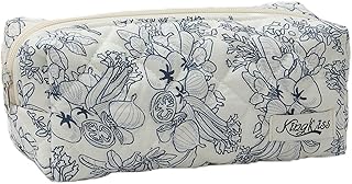 Bolsa de maquillaje azul para mujer, espacios...