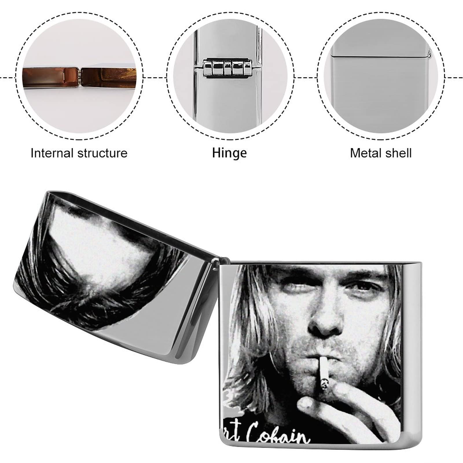 Amazon.co.jp: ライターケース メンズ カート・コバーン たばこ用具