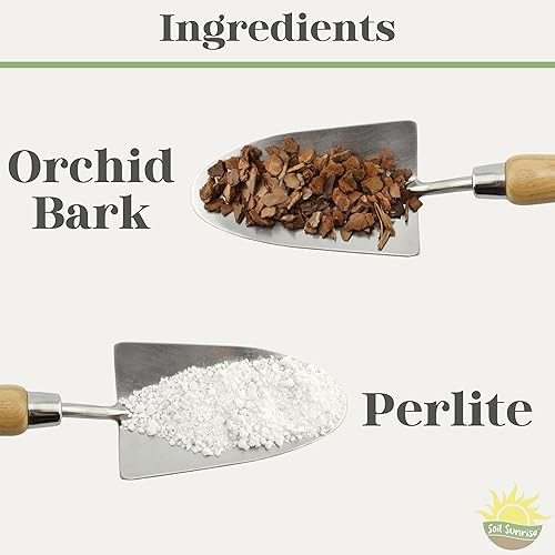 Miniatura 7 de Mezcla multiusos para macetas de orquídeas 2 cuartos de galón mezcla de corteza de orquídeas y perlita para equilibrar el drenaje de la humedad