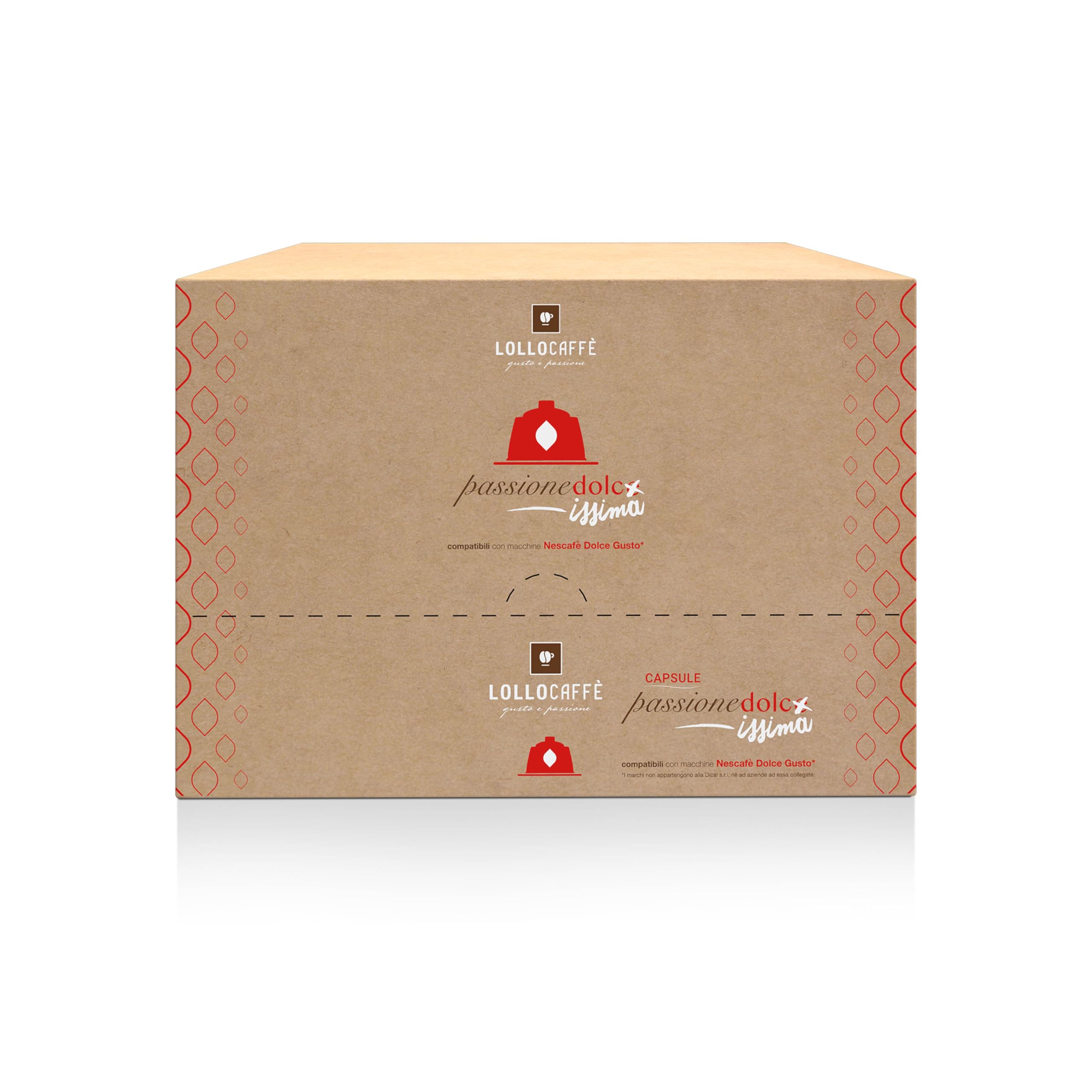 Lollo Caffè Miscela Nera - 96 capsule (6 confezioni da 16) - Compatibili con le Macchine Nescafè* Dolce Gusto* (Confezione da 2)