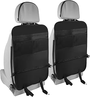 Firschoie 2 Stück Auto Rückenlehnenschutz, große Auto Rücksitz Organizer für Kinder, Wasserdichter Rücksitzschutz, Anti-Kick-Organizer für Autorücksitze