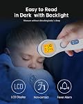 Femometer No-Touch Forehead Thermometer, Fast Infrared Temp 3-Color Indicator for Kids & Adults (White