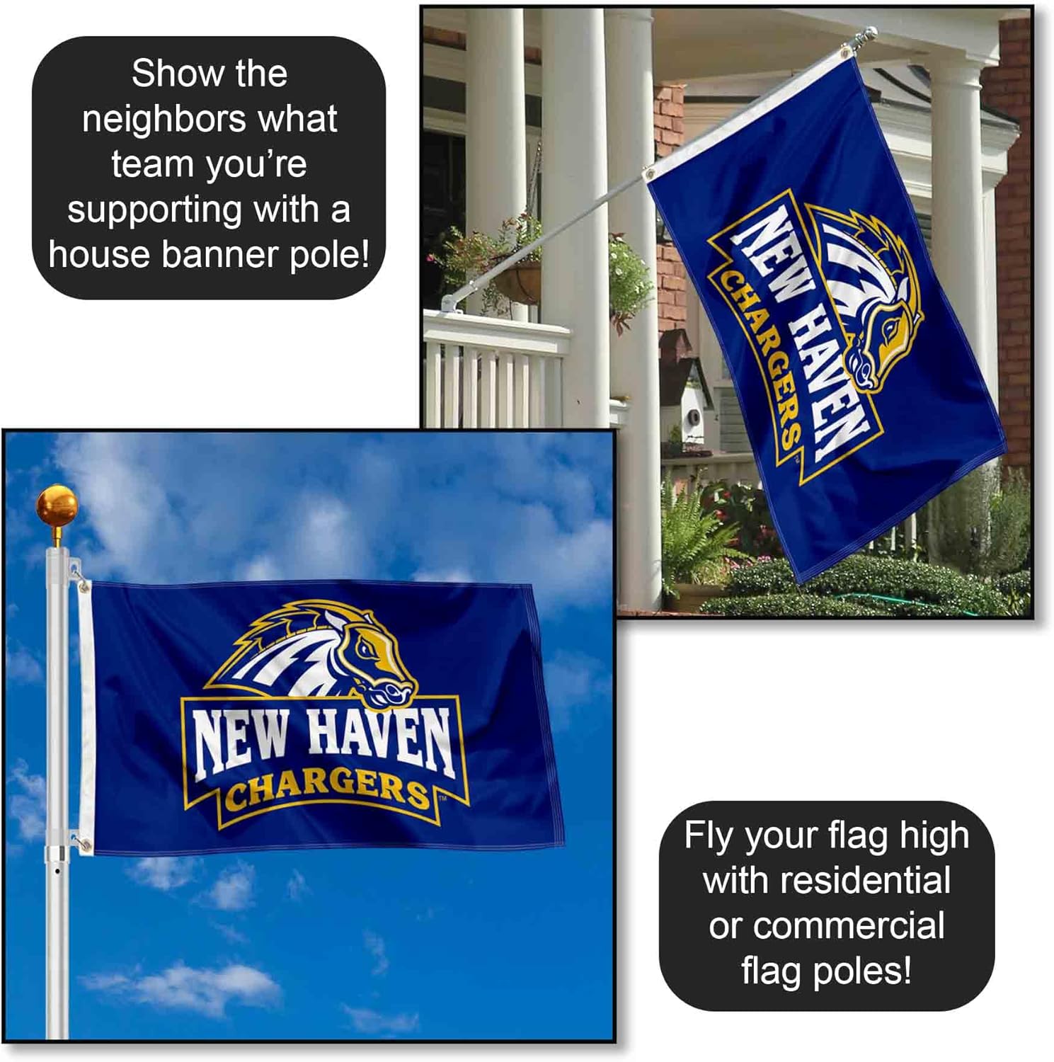 New Haven Chargers College Flag