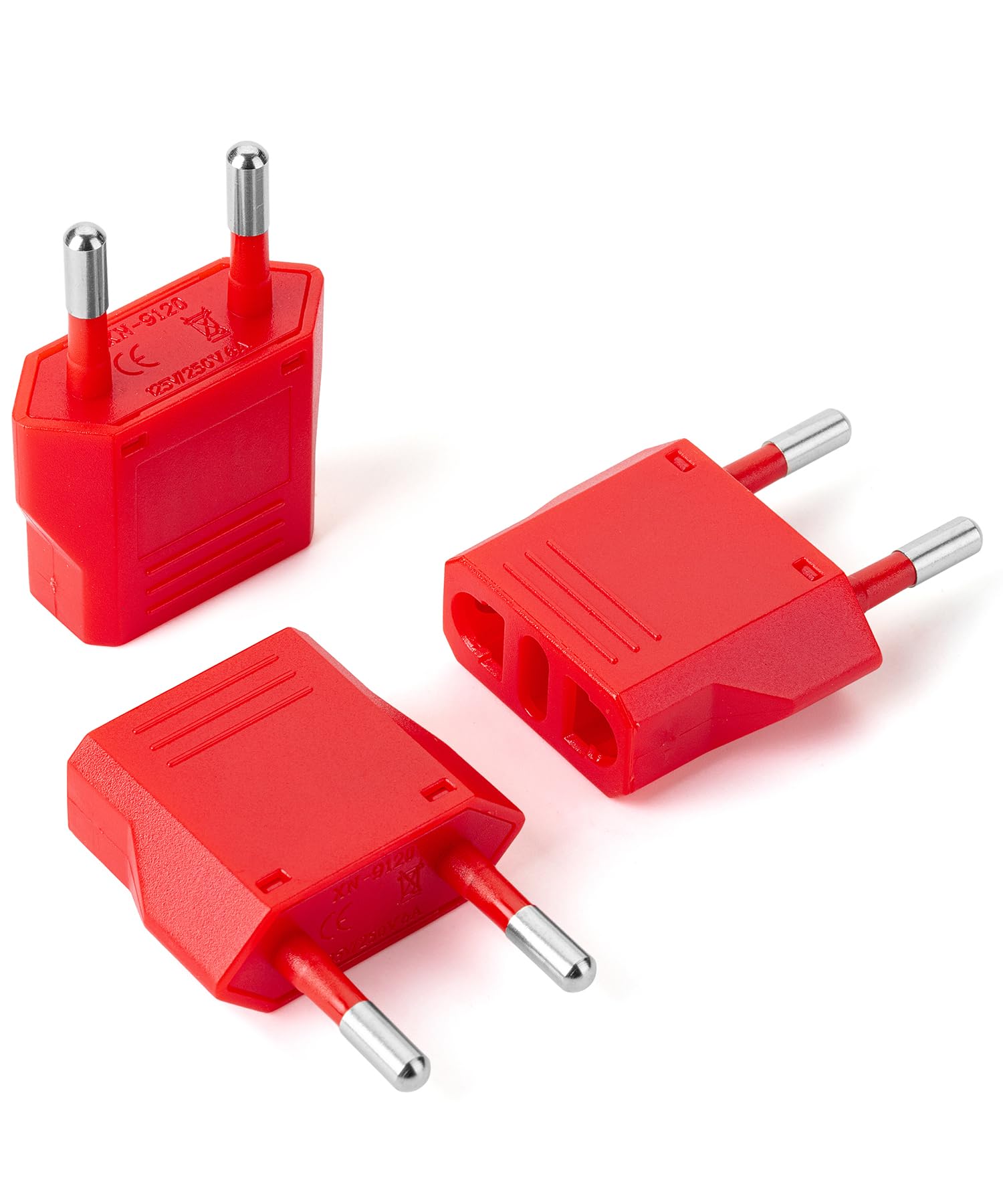 bates choice Bates 3 Pack EU Socket Adapter Travel Adapter US Plug to Europe EU Adapter Power Adapter Converter Socket Adapter-picture-24