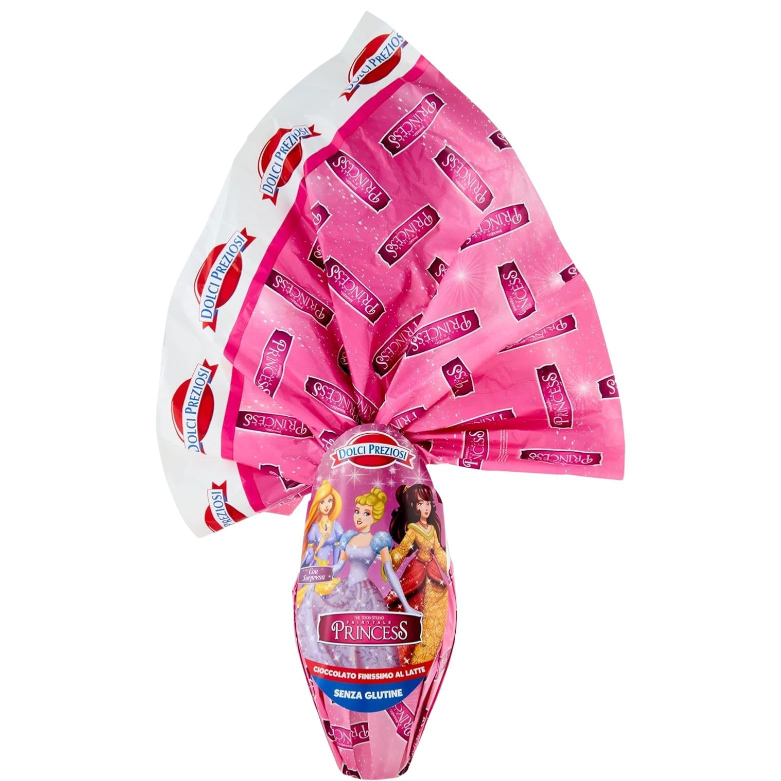 NLIGHTING® Uova di Pasqua Uovo di Pasqua di Cioccolato Cioccolata al Latte Finissimo Senza Glutine Serie TV Film e Cartoni Animati Bambini 2025 (PRINCESS + SPECCHIO E PETTINE IN REGALO)