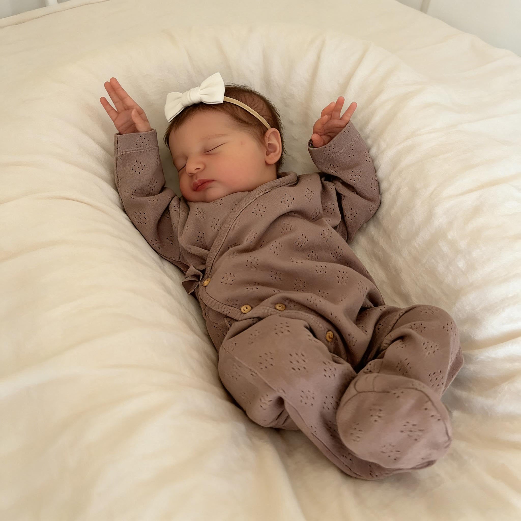 RXDOLL Reborn Baby Dolls Laura 20 Inch Real Life Newborn Baby Dolls Soft Silicone Full Body Girl Squishy Silicone Baby Doll Poseable Anatomically Correct Gift for Age 3+