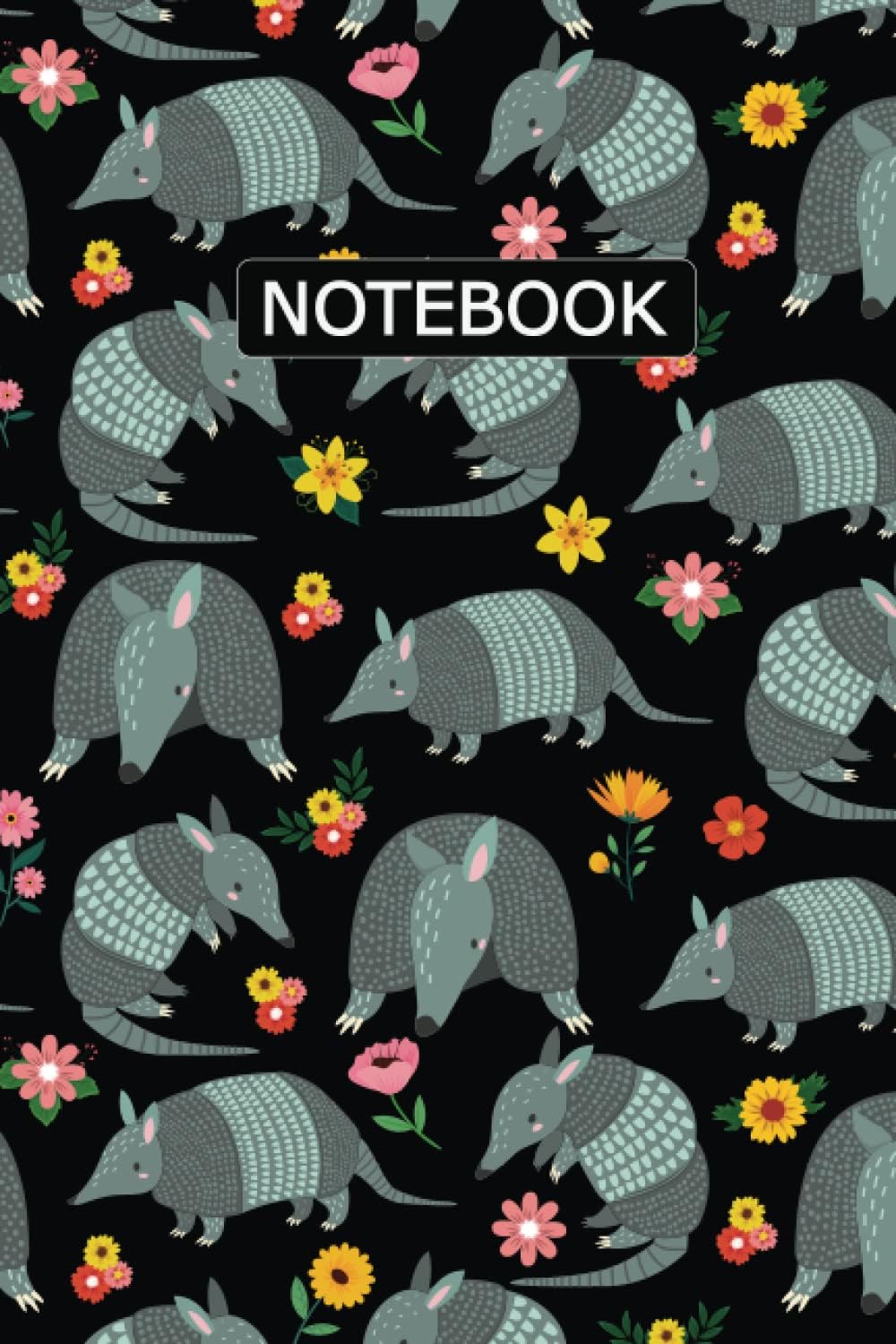 Armadillo Notebook: Armadillo Lovers Blank Lined Journal Notebook for Women, Girls, and Kids