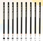 PATIKIL 12Pcs 2H Drawing Pencils for Sketching, Hexagonal Sketch Pencils for Drawing Writing Art Sketching Artists Beginners, Black