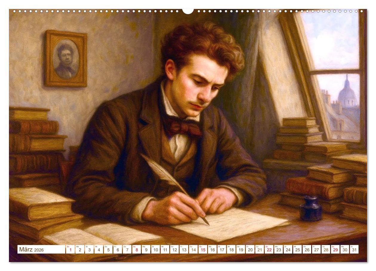 Jules Verne. Sein Leben, seine Werke (hochwertiger Premium Wandkalender 2026 DIN A2 quer), Kunstdruck in Hochglanz: Einer der faszinierendsten Autoren der Weltliteratur (CALVENDO Kunst)