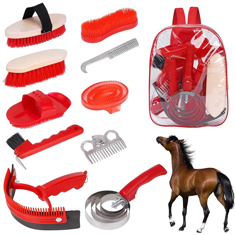 Kit de Higiene e Escovação para Cavalos KHEARPSL com 10 Peças