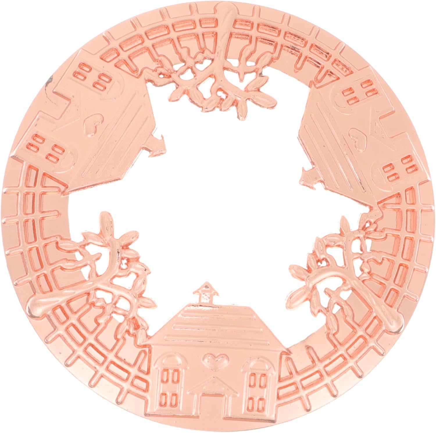 Zinc Alloy Aromatherapy Candle Shade with Built-in Windproof Hollow Design Heat-gathering Metal Cover for Even Burn and Decoration in Home