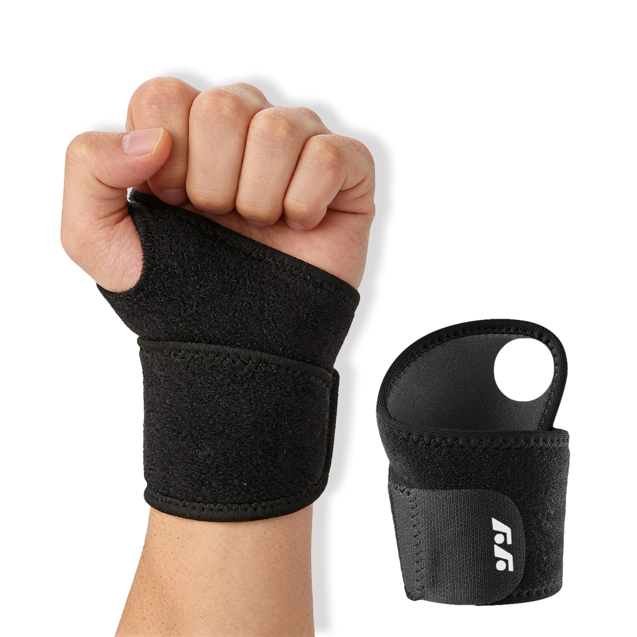 Ovyuzhen Wrist Support Brace Sports Exercise Training Hand Protector Neoprene Wrist Wraps with Thumb Loops -Suitable for Both Right and Left Hands